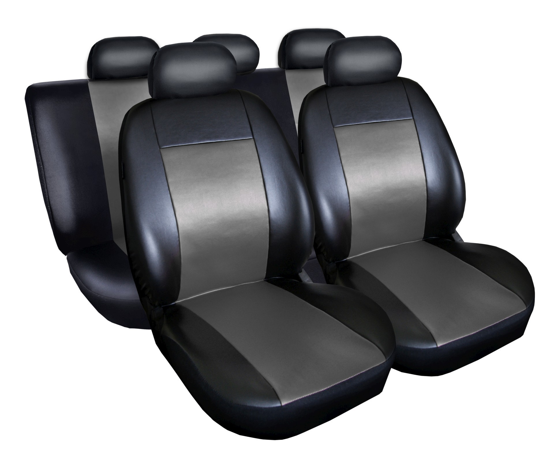 Huse Scaune Auto Vw Golf 2 PIELE ECO Gri/Negru