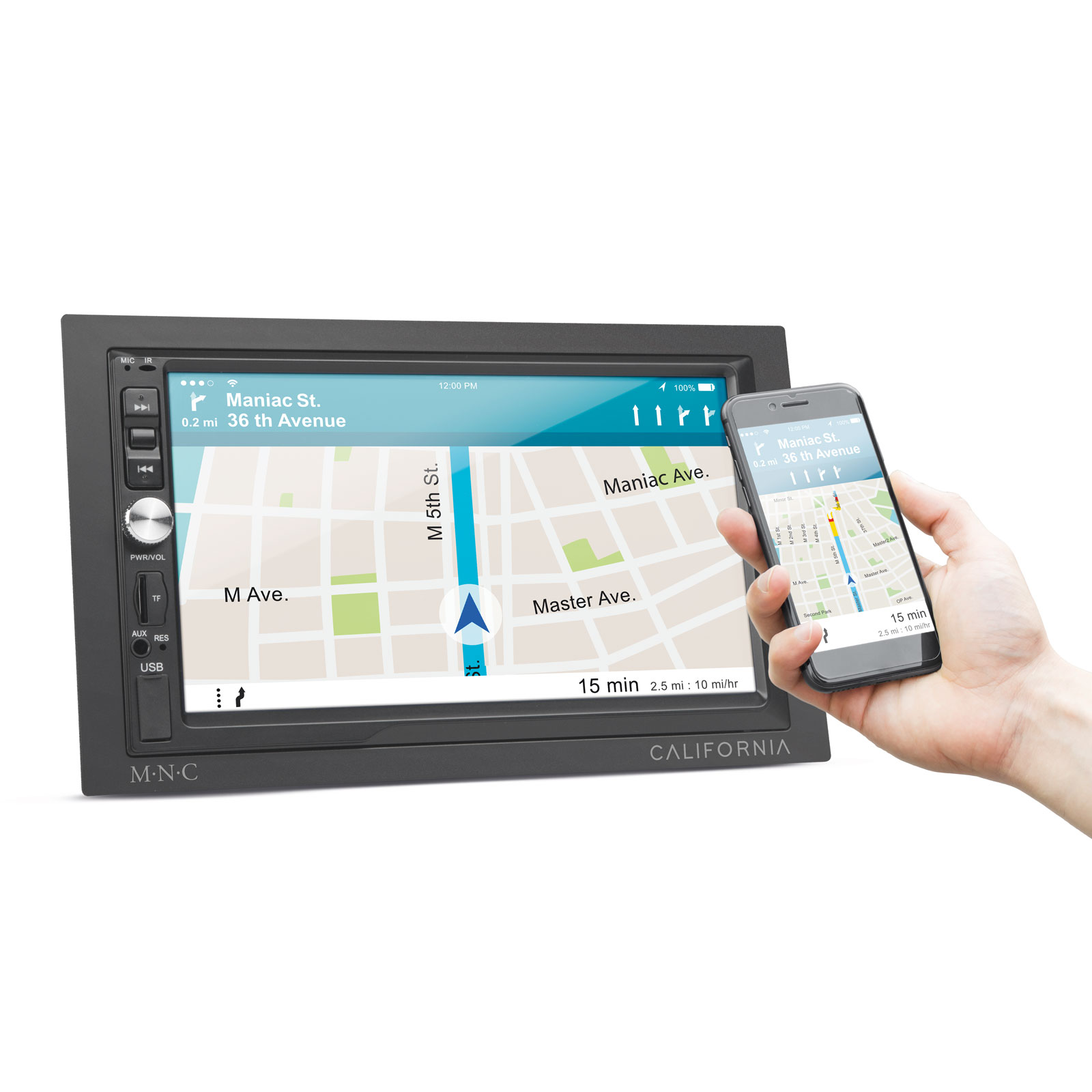 Player auto „California” - 2 DIN - 4 x 50 W - WiFi - BT - MP5 - AUX - SD - USB - imagine 2