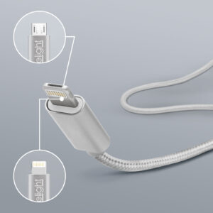 Cablu de date - 2 în 1 "Lightning + MicroUSB”