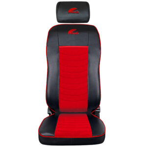 HUSE SCAUNE VOLVO 2000-2004 PIELE ECOLOGICA NEAGRA + VELVET ROSU