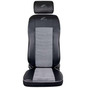 HUSE SCAUNE VOLVO 2000-2004 PIELE ECOLOGICA NEAGRA + VELVET GRI