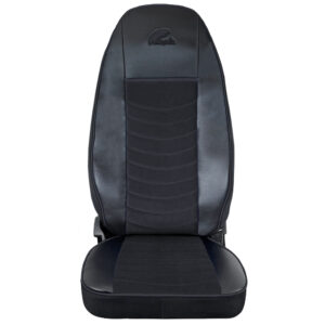 HUSE SCAUNE PENTRU SCANIA SERIA R 2006-2020 PIELE ECOLOGICA NEAGRA + VELUR NEGRU