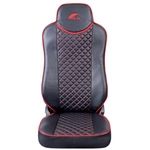 HUSE SCAUNE PENTRU SCANIA SERIA R 2006-2020 PIELE ECOLOGICA NEAGRA+ROSU