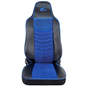 HUSE SCAUNE PENTRU MAN SERIA TGX 6 PIELE ECOLOGICA NEAGRA + VELUR ALBASTRU