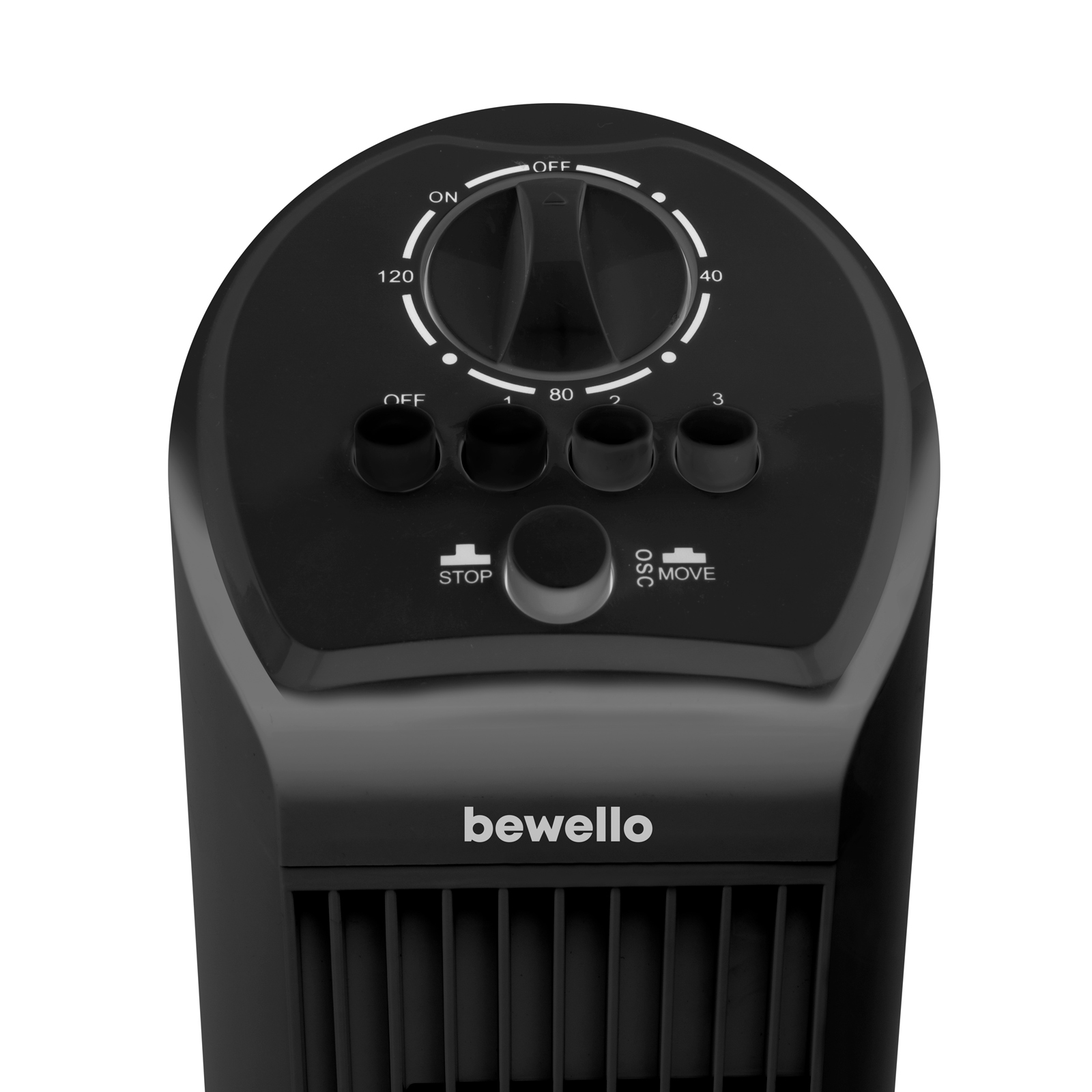 Ventilator coloană - 220-240V, 45 W - negru - imagine 3