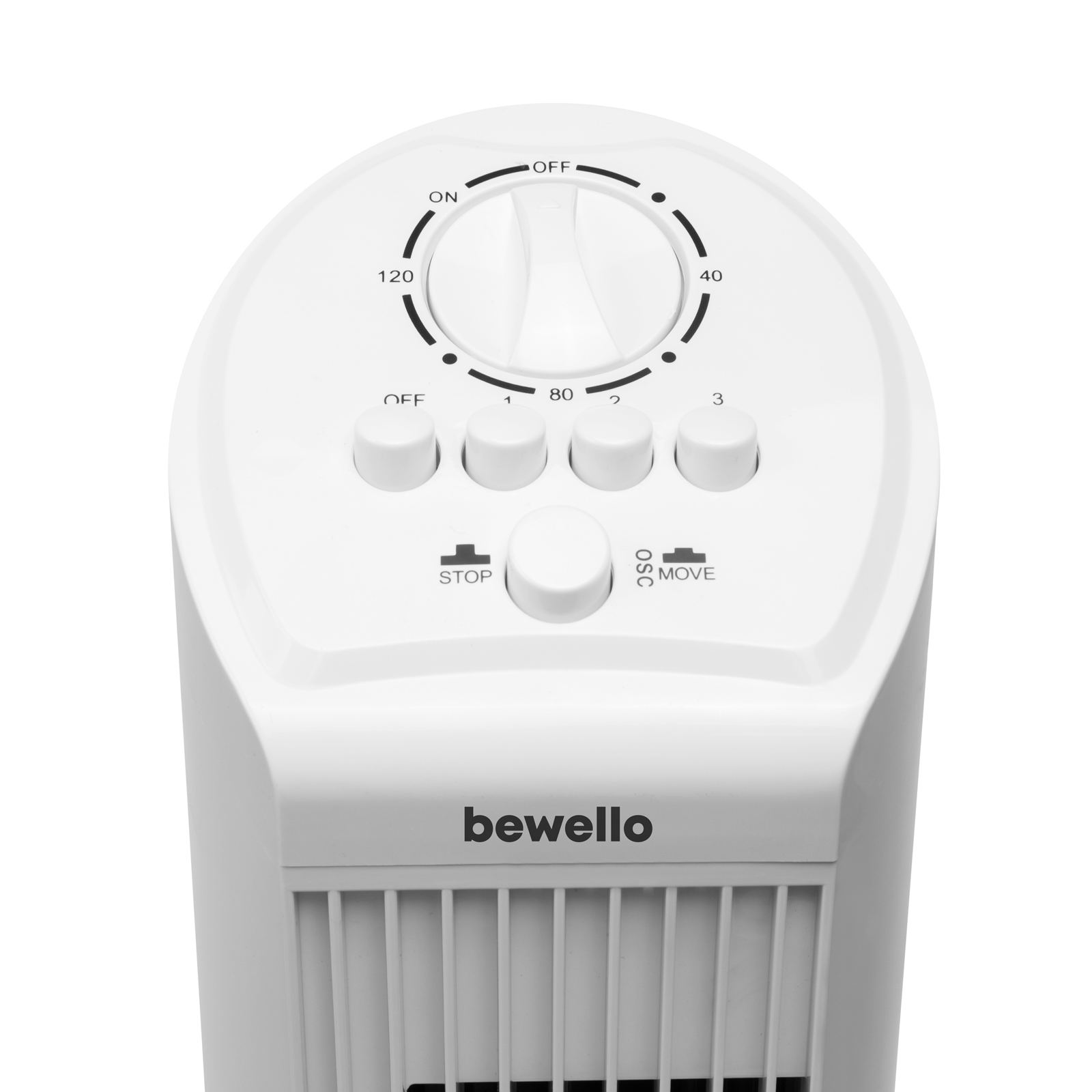 Ventilator coloană - 220-240V, 45 W - alb - imagine 3