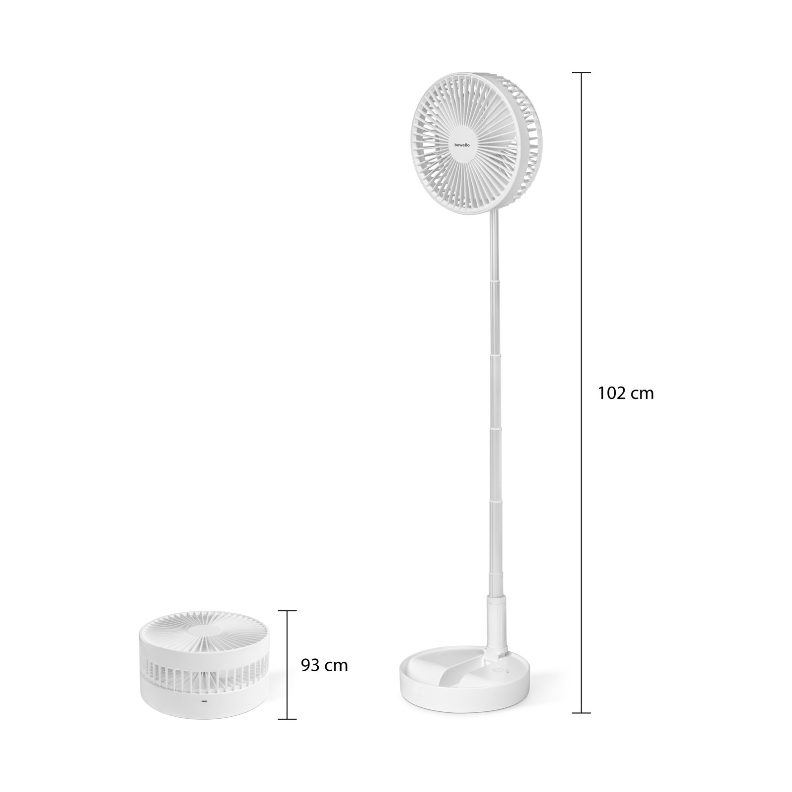 Ventilator pliabil - fără fir, telescopic - 4800 mAh - BEWELLO - imagine 8