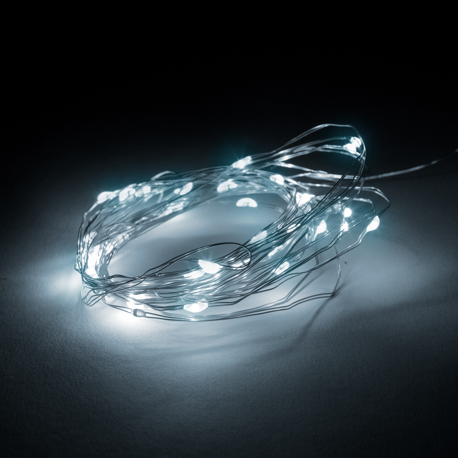 Perdea luminoasă - 100 micro-LEDuri - alb rece - 3 x 1 m - 230V - cu telecomandă - imagine 2
